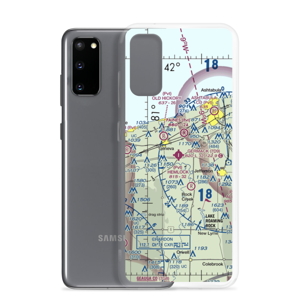 Germack Airport (7D9) VFR Sectional Samsung Case Samsung Galaxy S20 model shown