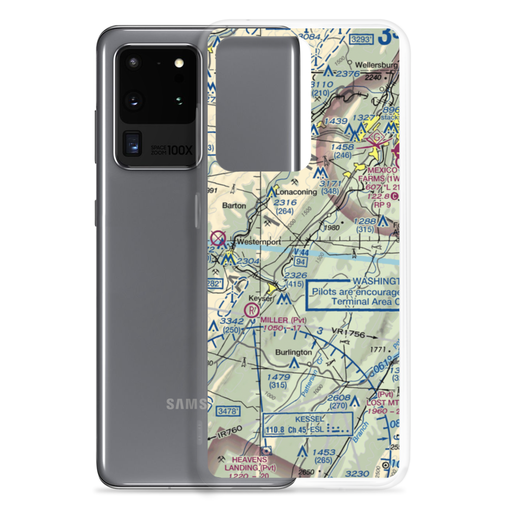 Gerstell Farms Airport (WV15) VFR Sectional Samsung Case Samsung Galaxy S20 Ultra model shown