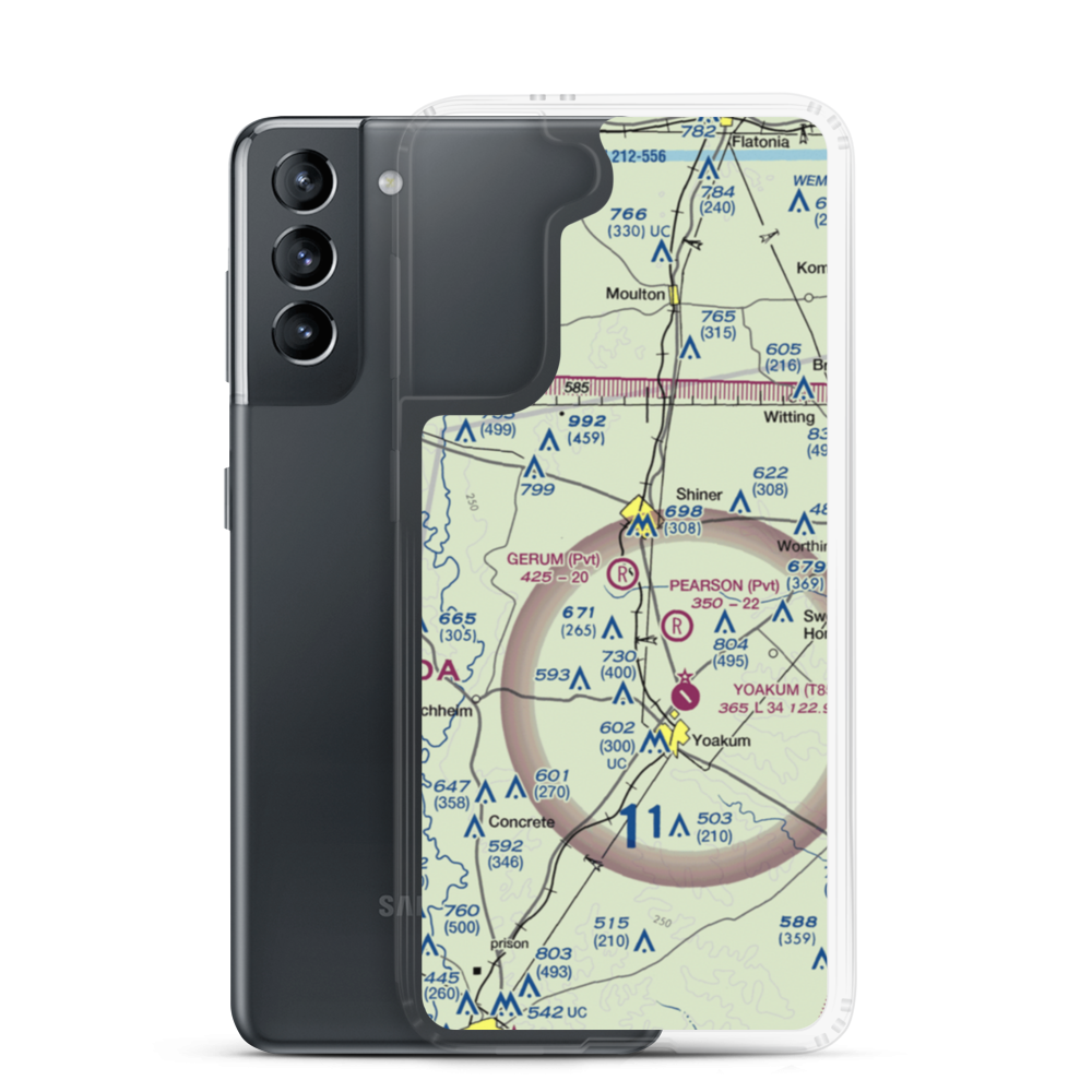 Gerum Farm Airport (TE36) VFR Sectional Samsung Case Samsung Galaxy S21 model shown