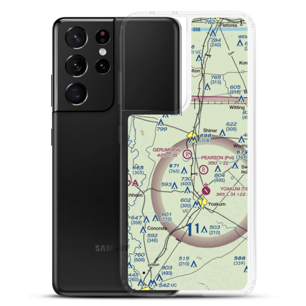 Gerum Farm Airport (TE36) VFR Sectional Samsung Case Samsung Galaxy S21 Ultra model shown
