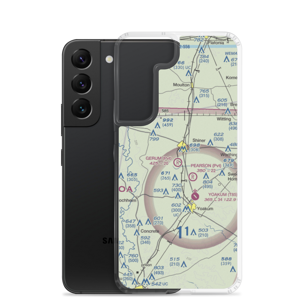Gerum Farm Airport (TE36) VFR Sectional Samsung Case Samsung Galaxy S22 model shown