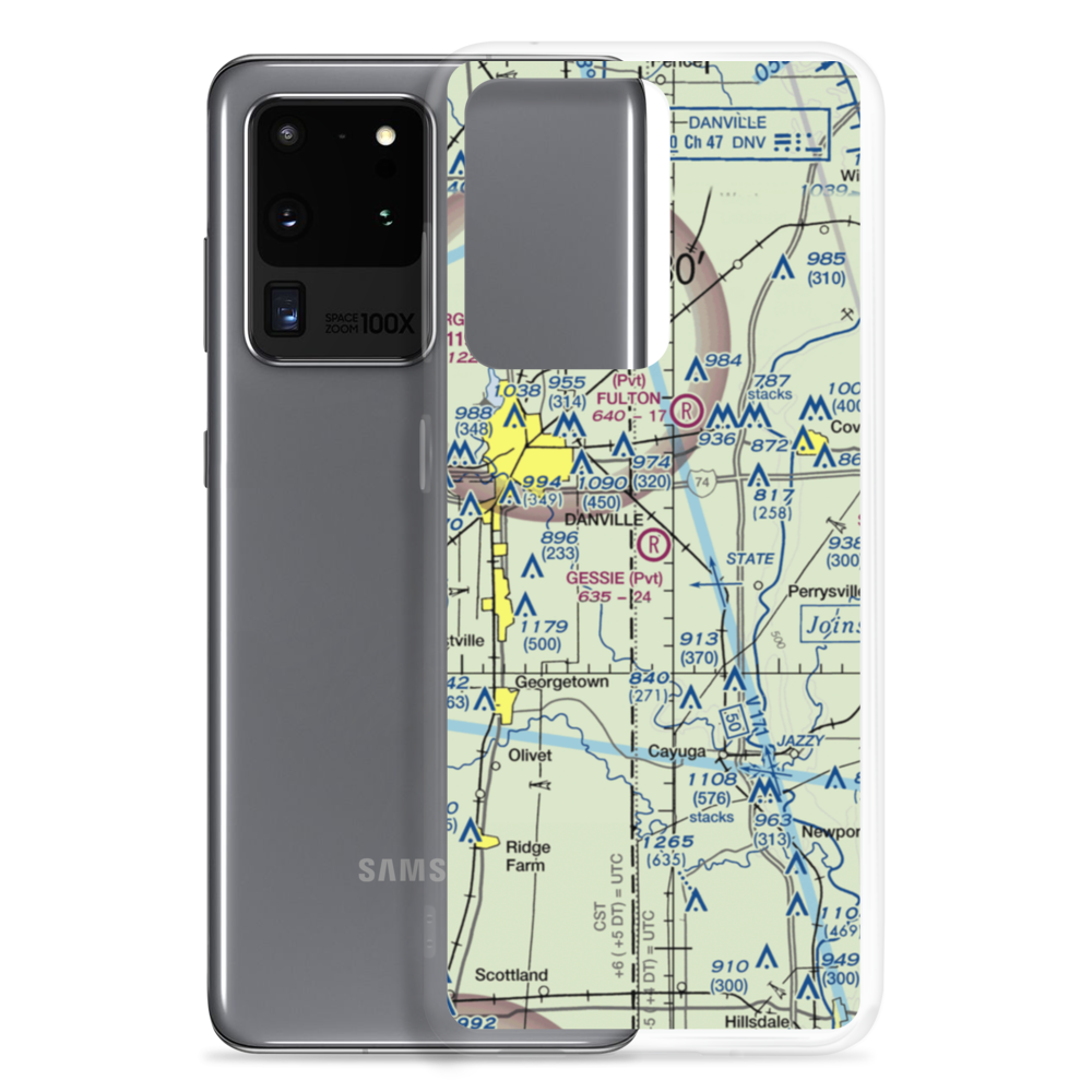 Gessie Airport (9IN9) VFR Sectional Samsung Case Samsung Galaxy S20 Ultra model shown