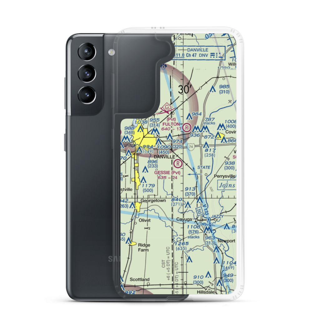 Gessie Airport (9IN9) VFR Sectional Samsung Case Samsung Galaxy S21 model shown
