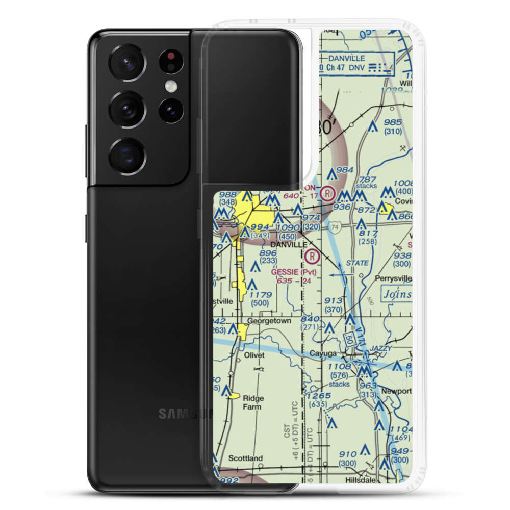 Gessie Airport (9IN9) VFR Sectional Samsung Case Samsung Galaxy S21 Ultra model shown