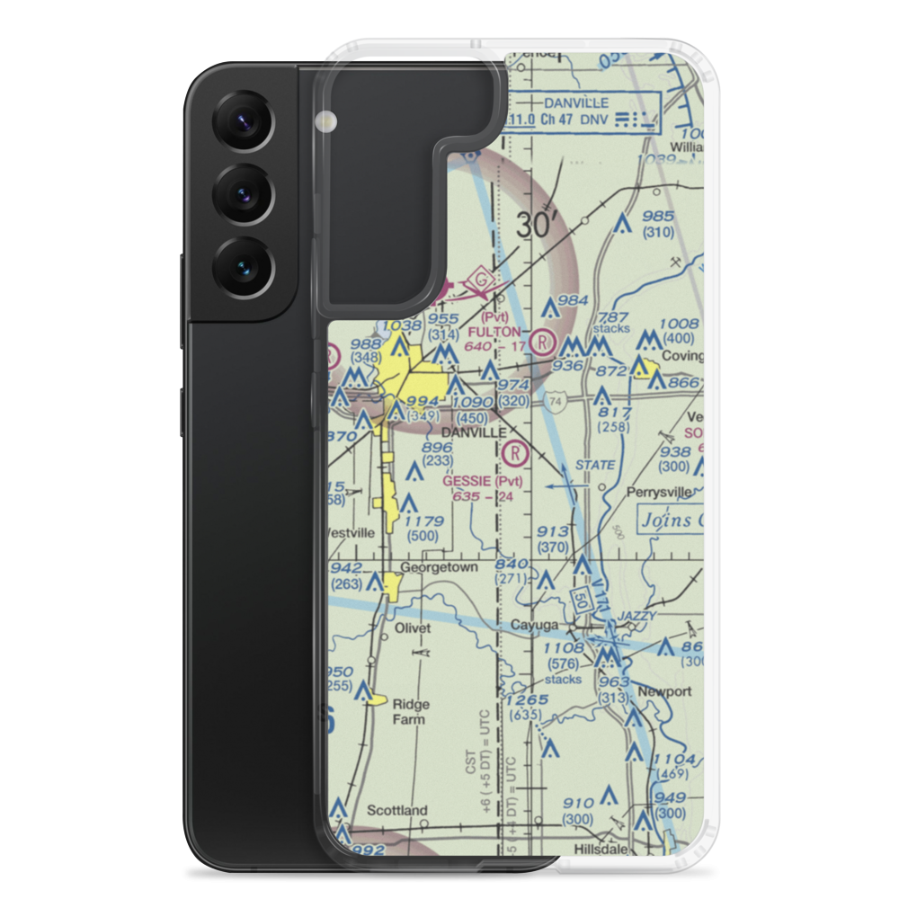 Gessie Airport (9IN9) VFR Sectional Samsung Case Samsung Galaxy S22 Plus model shown