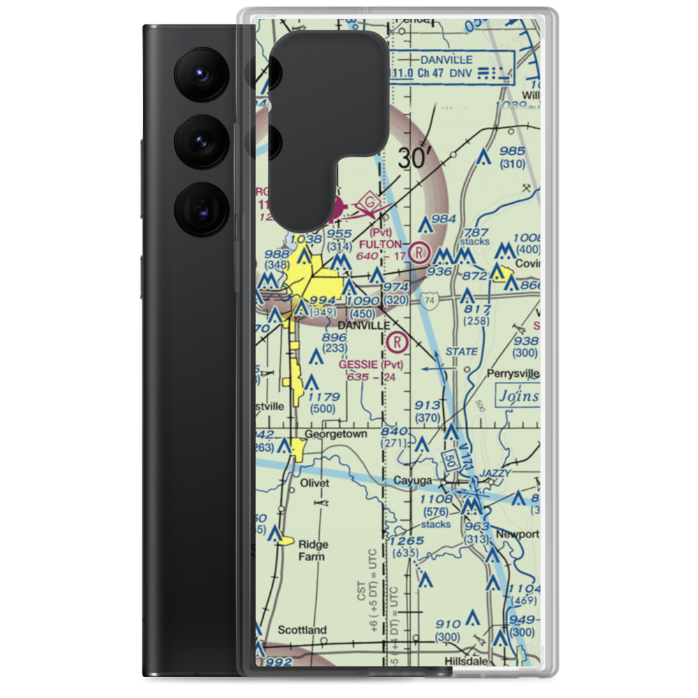 Gessie Airport (9IN9) VFR Sectional Samsung Case Samsung Galaxy S22 Ultra model shown