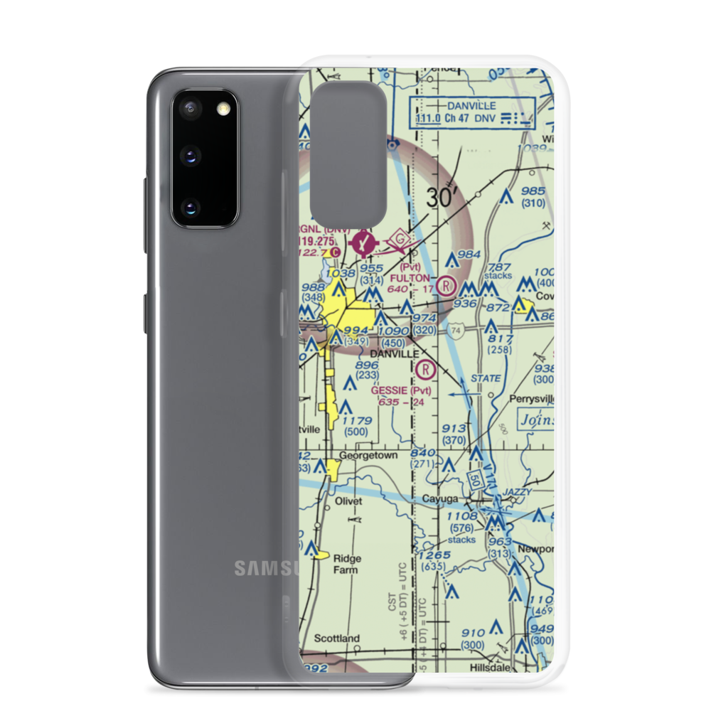 Gessie Airport (9IN9) VFR Sectional Samsung Case Samsung Galaxy S20 model shown
