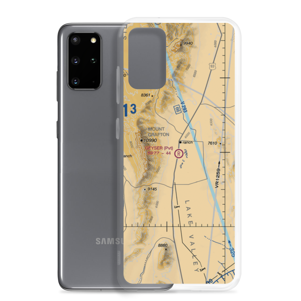 Geyser Ranch Airport (7NV8) VFR Sectional Samsung Case Samsung Galaxy S20 Plus model shown