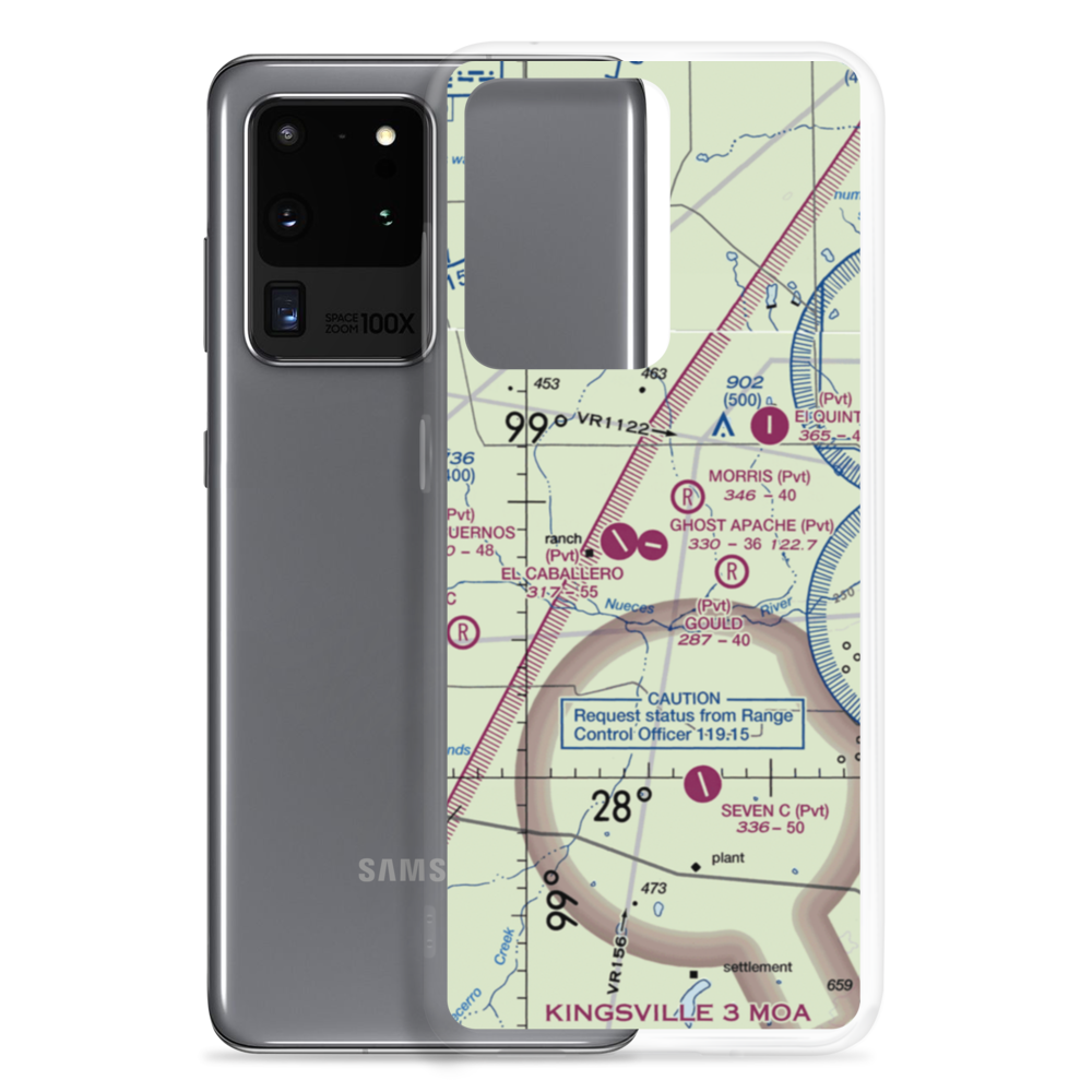 Ghost Apache Airport (45XS) VFR Sectional Samsung Case Samsung Galaxy S20 Ultra model shown