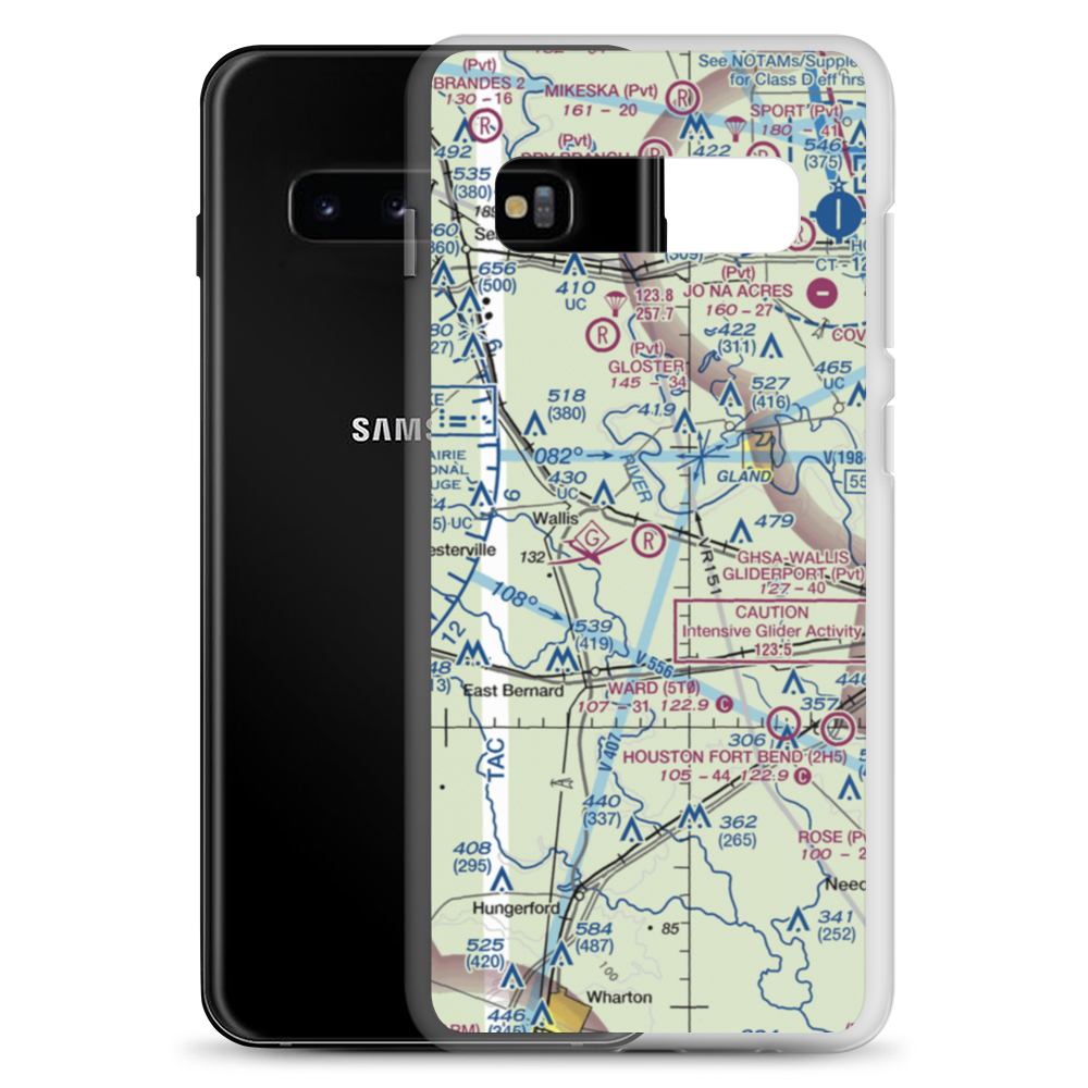 Ghsa-Wallis Glideport Gliderport (TE71) VFR Sectional Samsung Case Samsung Galaxy S10+ model shown