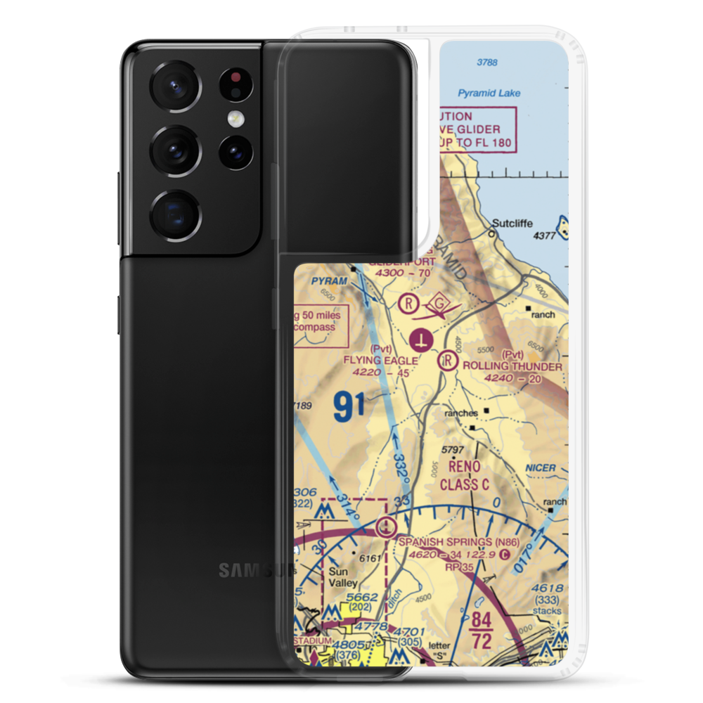 Gibb Ranch Airport (2NV2) VFR Sectional Samsung Case Samsung Galaxy S21 Ultra model shown