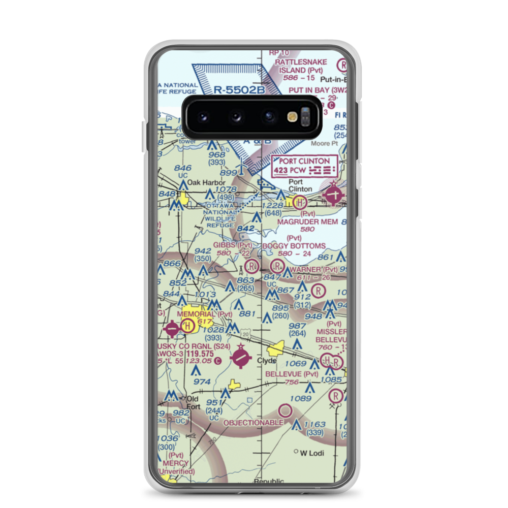 Gibbs Field (03OH) VFR Sectional Samsung Case Samsung Galaxy S10 model shown