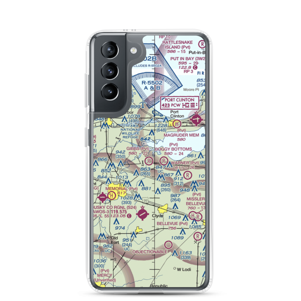 Gibbs Field (03OH) VFR Sectional Samsung Case Samsung Galaxy S21 model shown