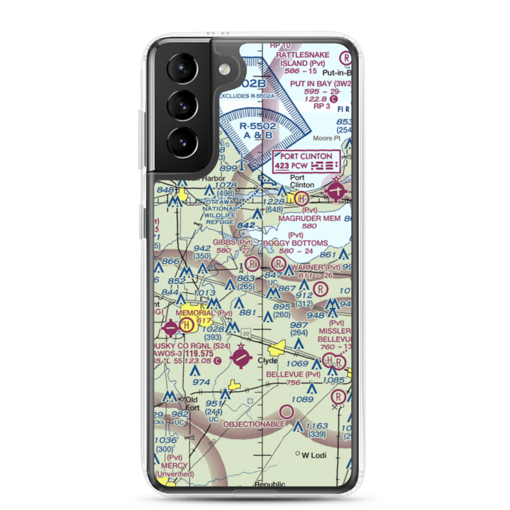 Gibbs Field (03OH) VFR Sectional Samsung Case Samsung Galaxy S21 Plus model shown