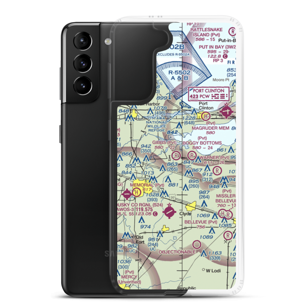 Gibbs Field (03OH) VFR Sectional Samsung Case Samsung Galaxy S21 Plus model shown