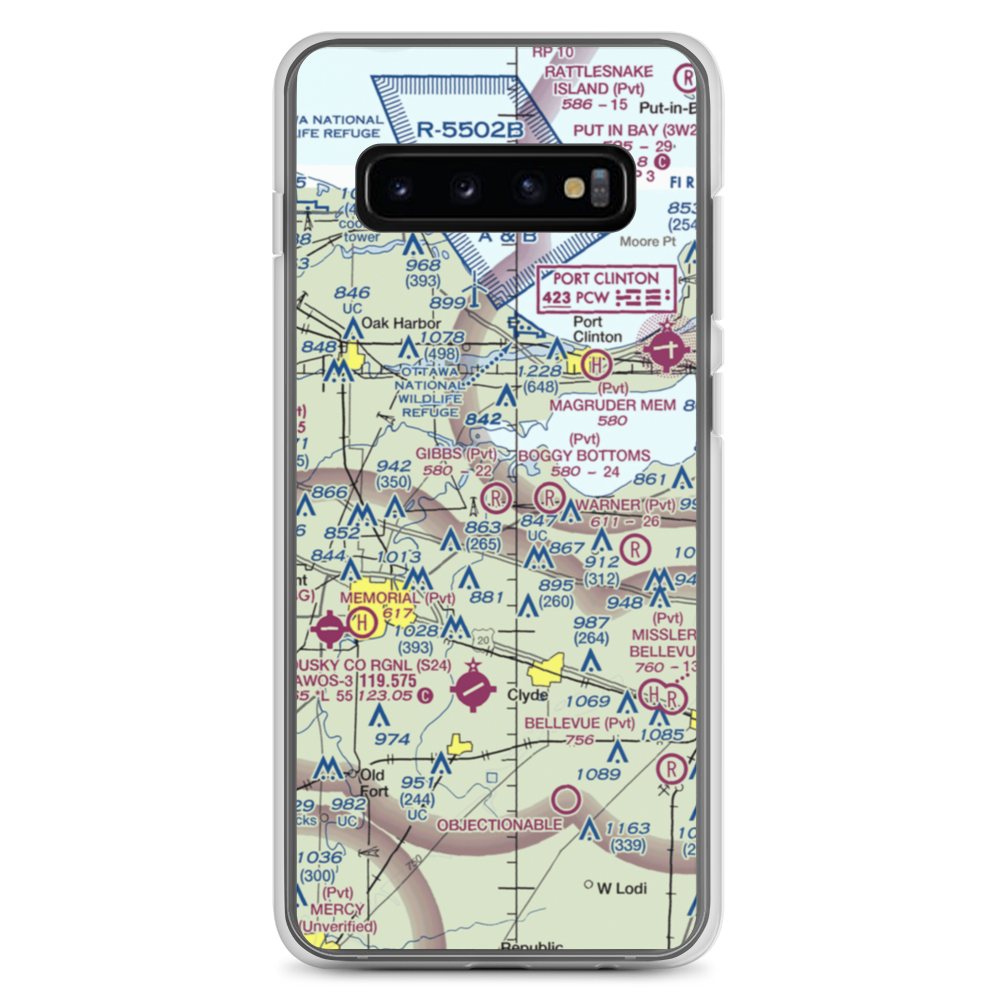Gibbs Field (03OH) VFR Sectional Samsung Case Samsung Galaxy S10+ model shown