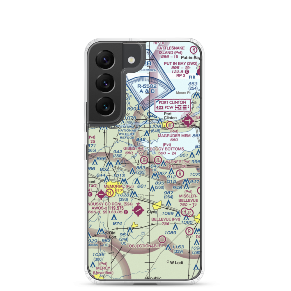 Gibbs Field (03OH) VFR Sectional Samsung Case Samsung Galaxy S22 model shown