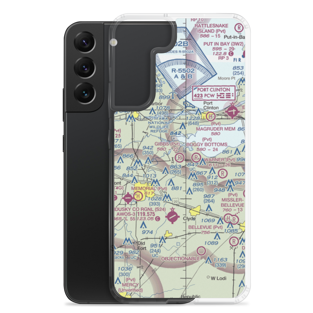Gibbs Field (03OH) VFR Sectional Samsung Case Samsung Galaxy S22 Plus model shown