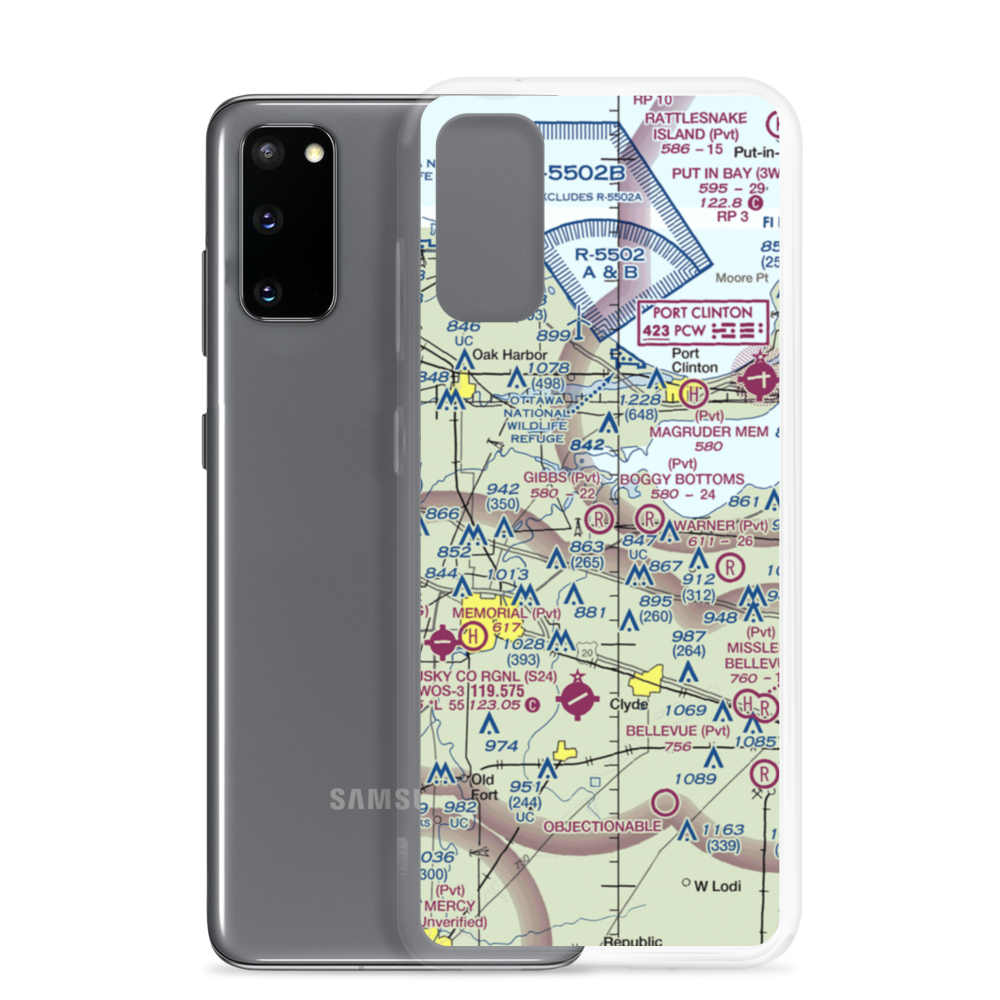 Gibbs Field (03OH) VFR Sectional Samsung Case Samsung Galaxy S20 model shown