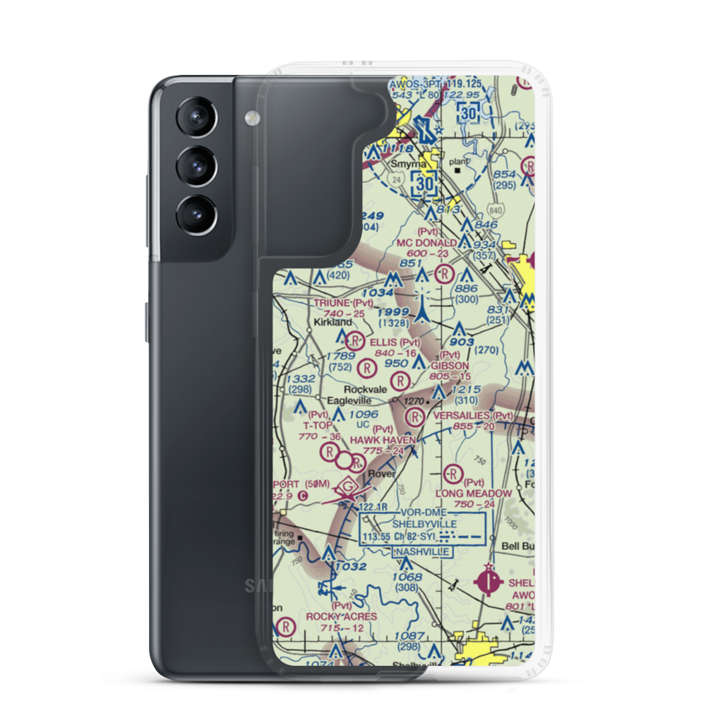 Gibson STOLport (TN68) VFR Sectional Samsung Case Samsung Galaxy S21 model shown