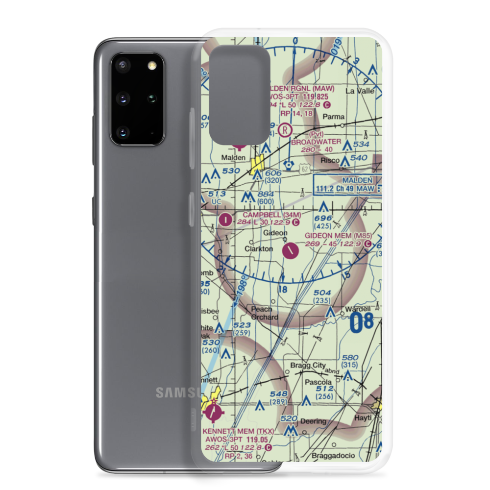 Gideon Memorial Airport (M85) VFR Sectional Samsung Case Samsung Galaxy S20 Plus model shown