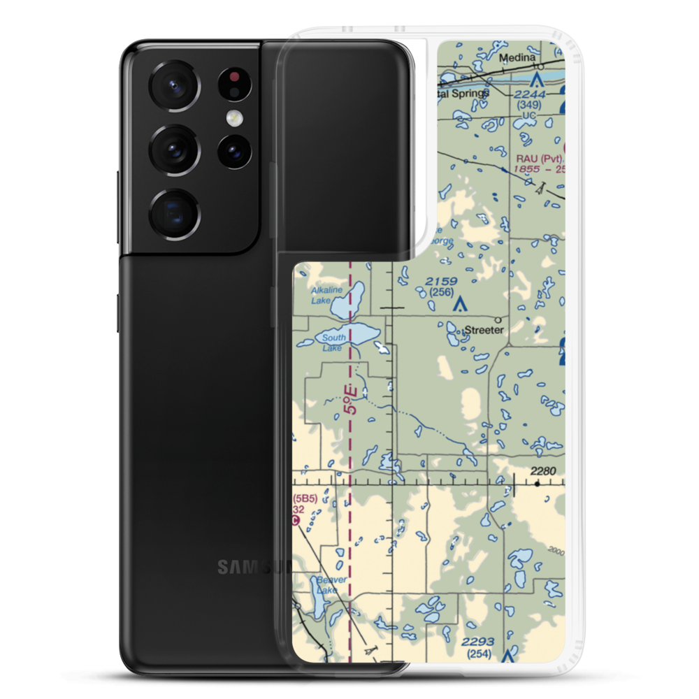 Gienger/Box Bar Ranch Airport (1NA5) VFR Sectional Samsung Case Samsung Galaxy S21 Ultra model shown