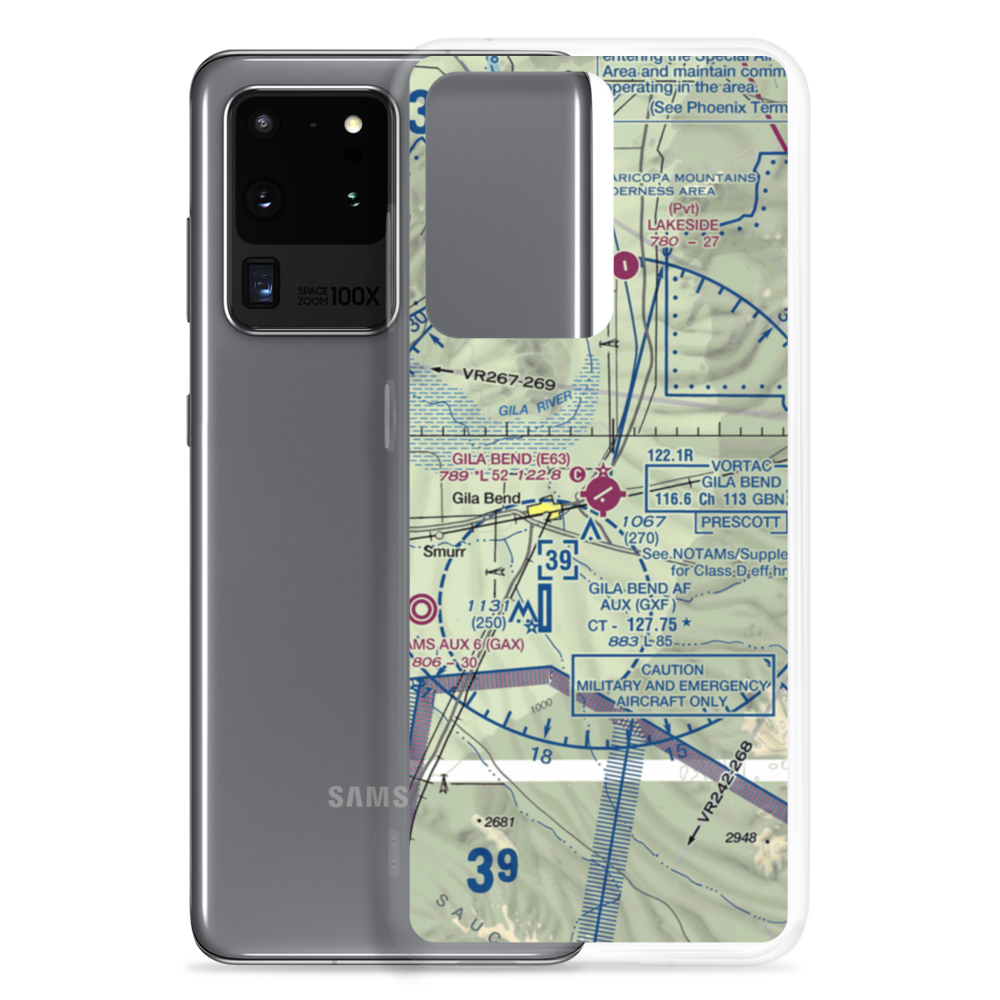 Gila Bend Municipal Airport (E63) VFR Sectional Samsung Case Samsung Galaxy S20 Ultra model shown