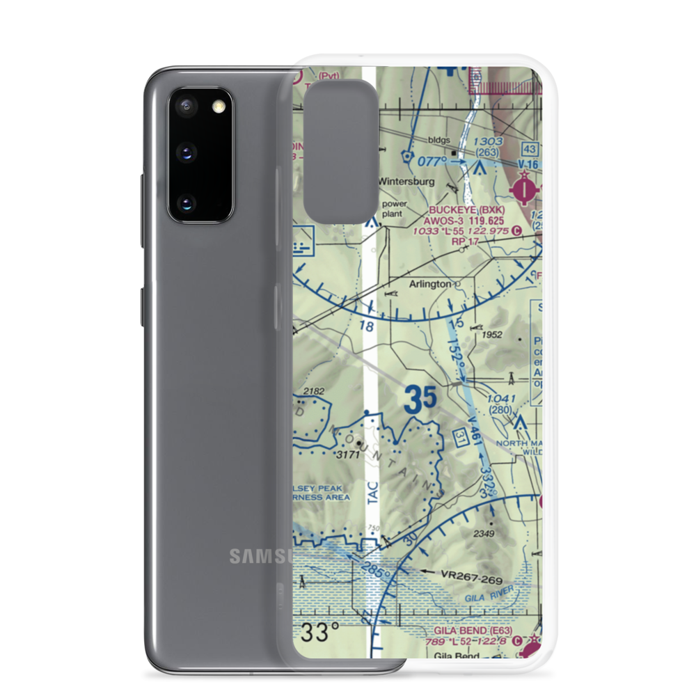 Gila Compressor Station Airport (30AZ) VFR Sectional Samsung Case Samsung Galaxy S20 model shown