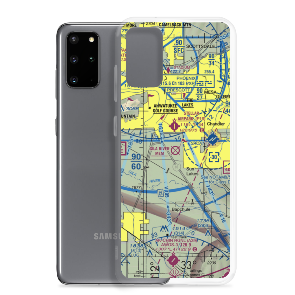 Gila River Memorial Airport (34AZ) VFR Sectional Samsung Case Samsung Galaxy S20 Plus model shown
