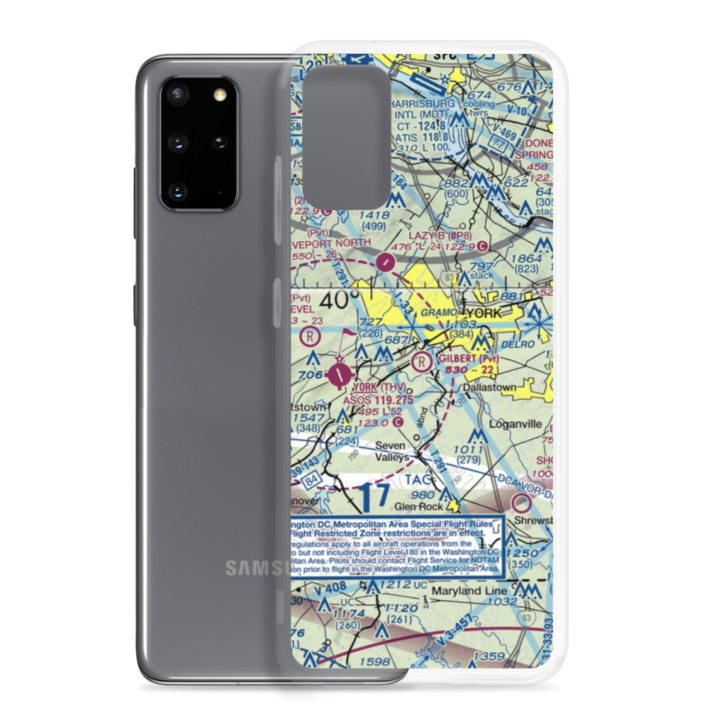 Gilbert Airport (73PA) VFR Sectional Samsung Case Samsung Galaxy S20 Plus model shown