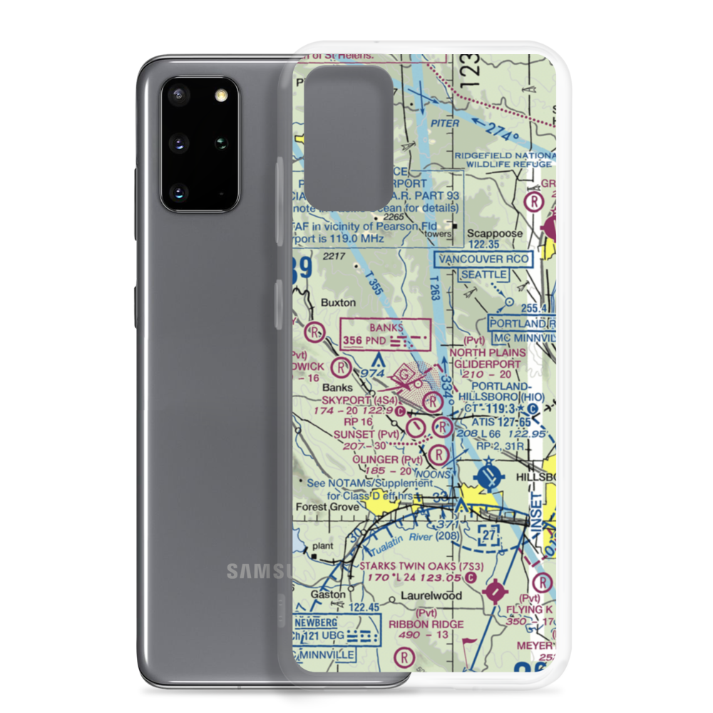Gilbert Airport (OG63) VFR Sectional Samsung Case Samsung Galaxy S20 Plus model shown