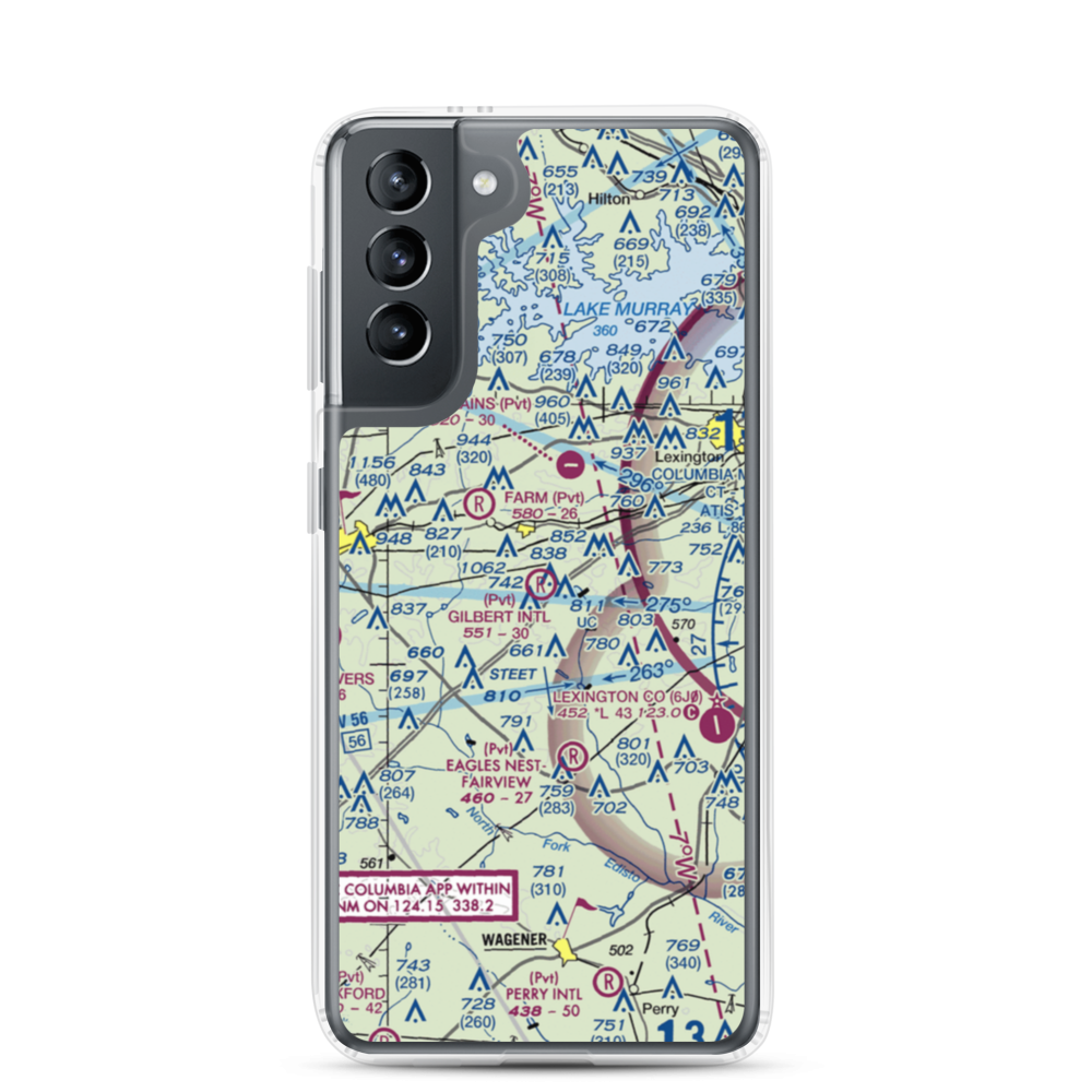 Gilbert International Airport (SC45) VFR Sectional Samsung Case Samsung Galaxy S21 model shown