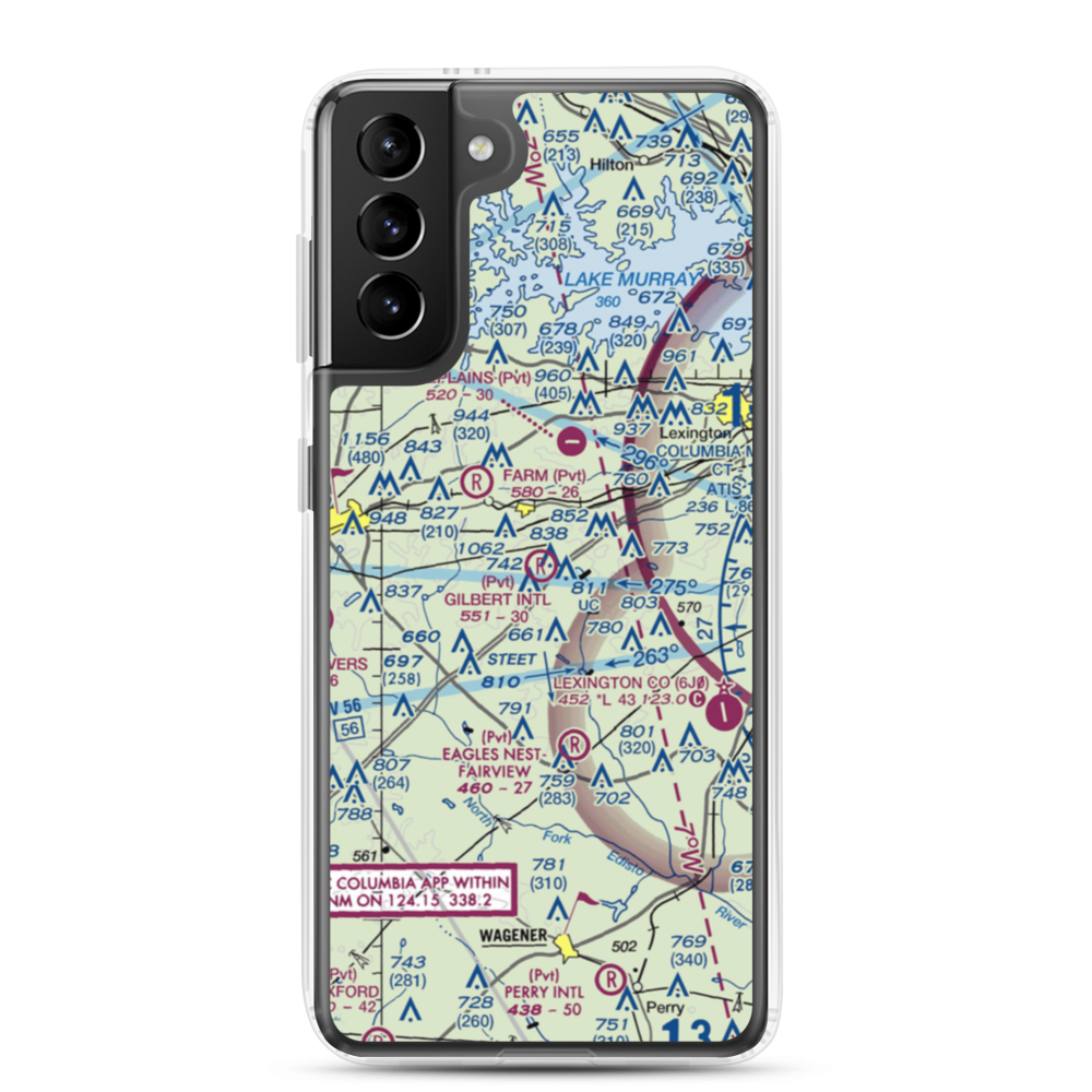 Gilbert International Airport (SC45) VFR Sectional Samsung Case Samsung Galaxy S21 Plus model shown