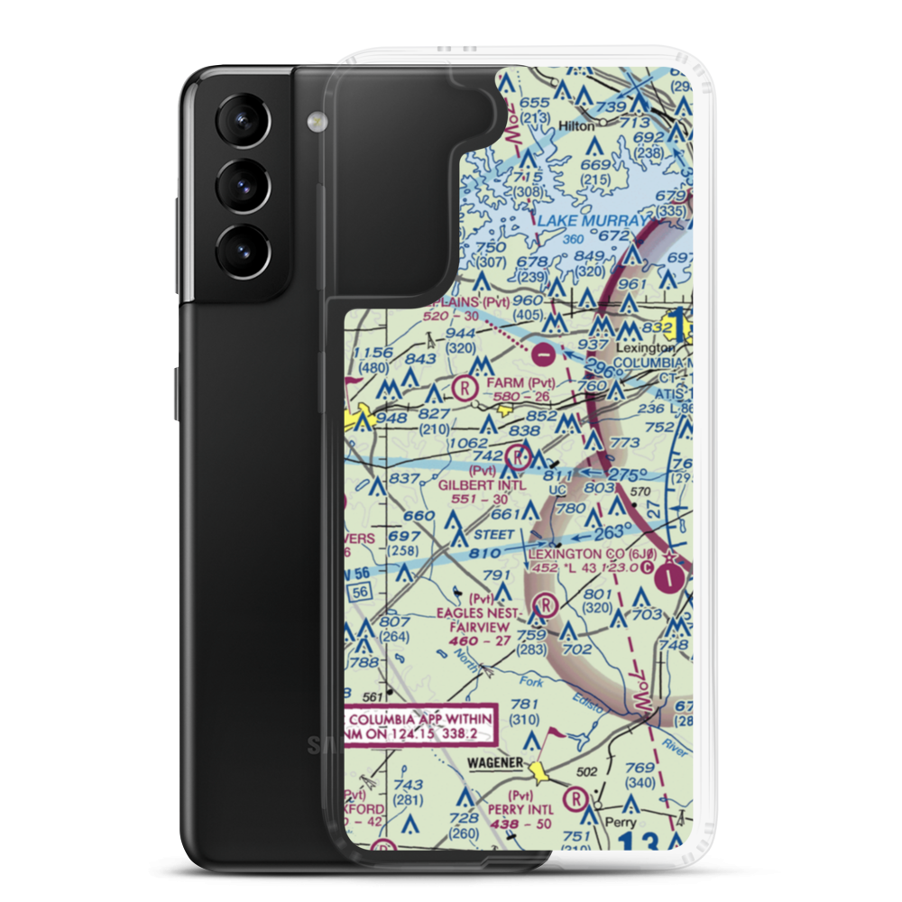 Gilbert International Airport (SC45) VFR Sectional Samsung Case Samsung Galaxy S21 Plus model shown