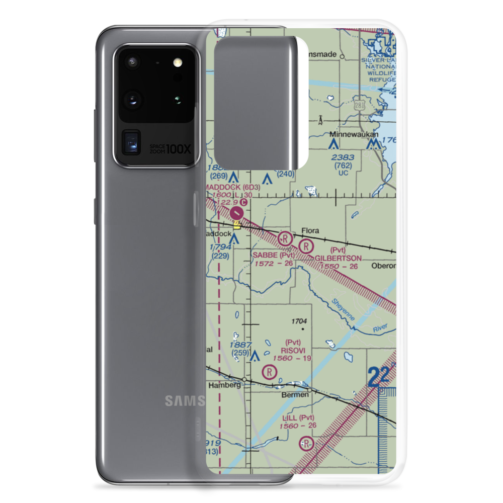Gilbertson Field (0ND0) VFR Sectional Samsung Case Samsung Galaxy S20 Ultra model shown