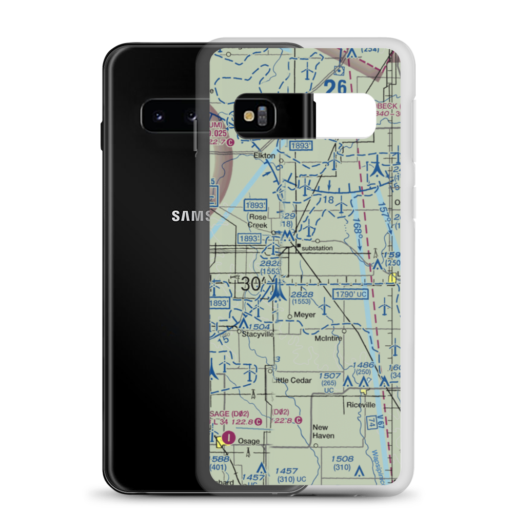 Gilgenbach's Airport (MY11) VFR Sectional Samsung Case Samsung Galaxy S10 model shown