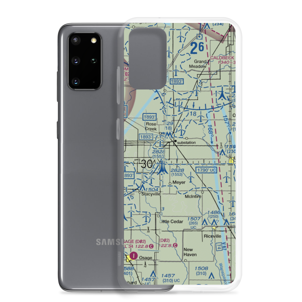 Gilgenbach's Airport (MY11) VFR Sectional Samsung Case Samsung Galaxy S20 Plus model shown