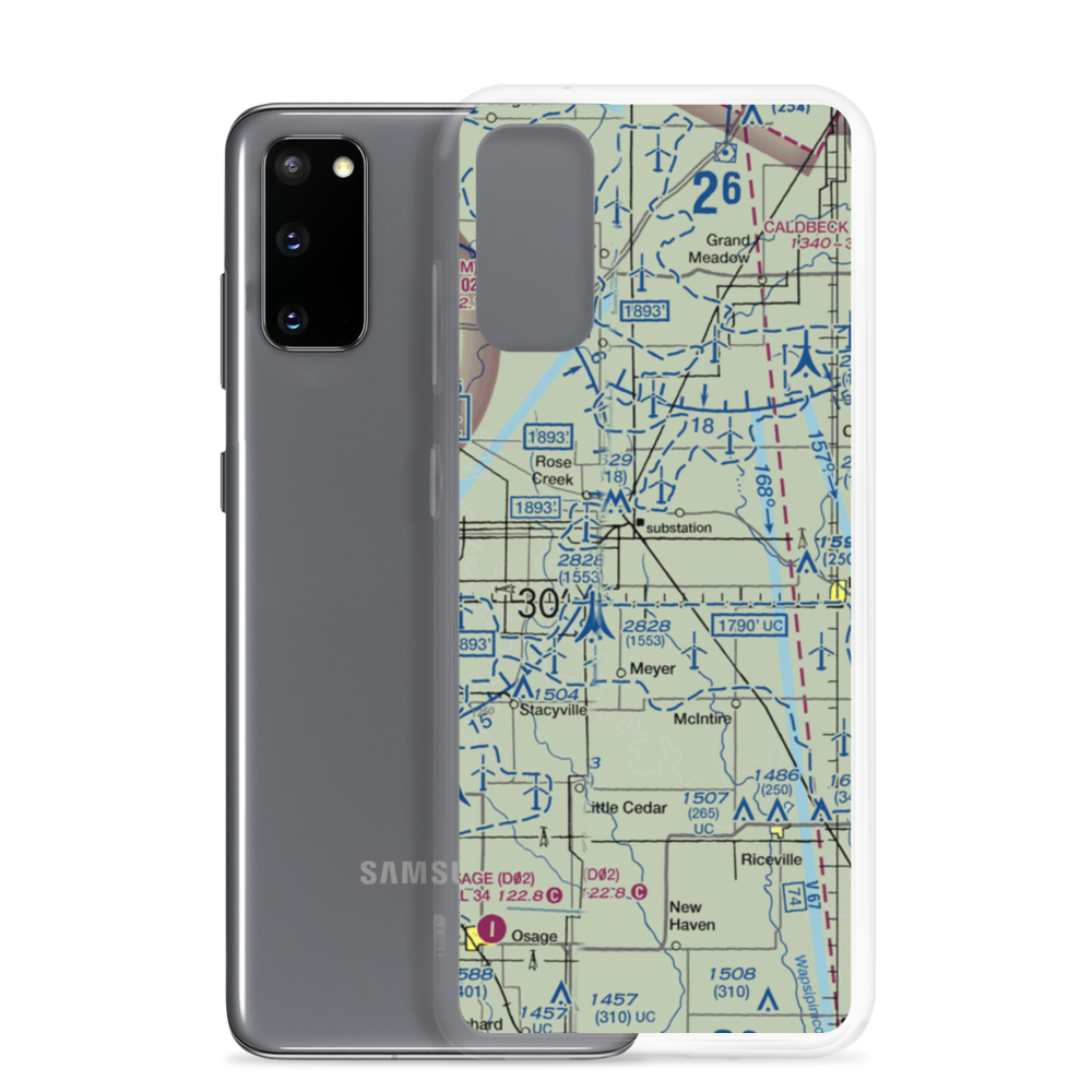 Gilgenbach's Airport (MY11) VFR Sectional Samsung Case Samsung Galaxy S20 model shown