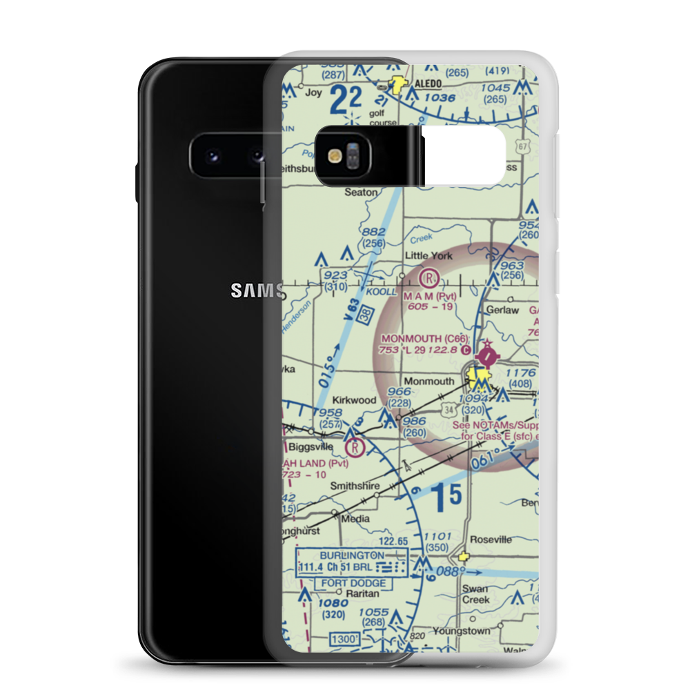 Gillen Airport (36IS) VFR Sectional Samsung Case Samsung Galaxy S10 model shown
