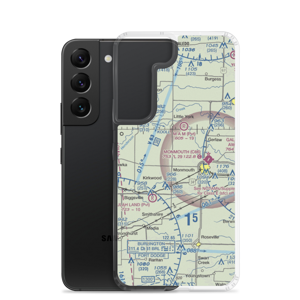 Gillen Airport (36IS) VFR Sectional Samsung Case Samsung Galaxy S22 model shown
