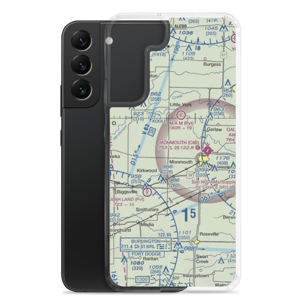 Gillen Airport (36IS) VFR Sectional Samsung Case Samsung Galaxy S22 Plus model shown