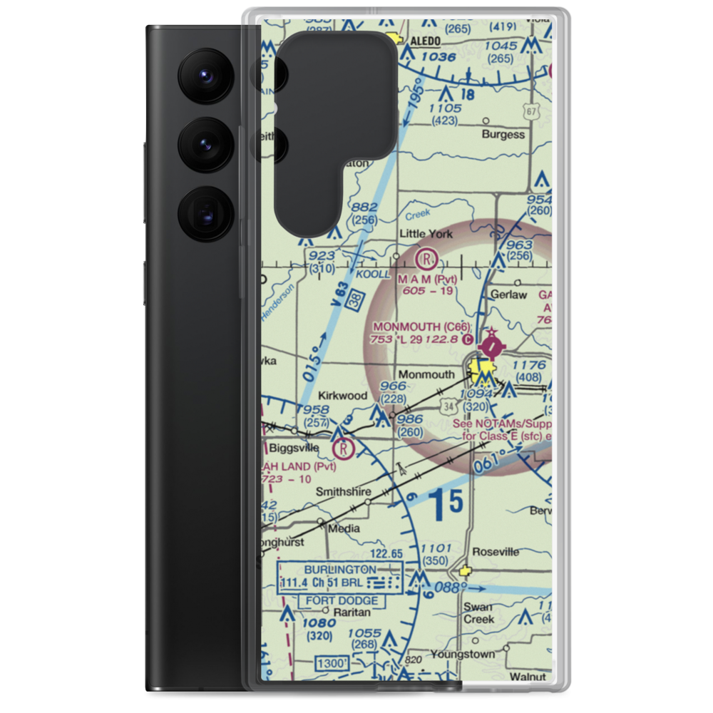 Gillen Airport (36IS) VFR Sectional Samsung Case Samsung Galaxy S22 Ultra model shown