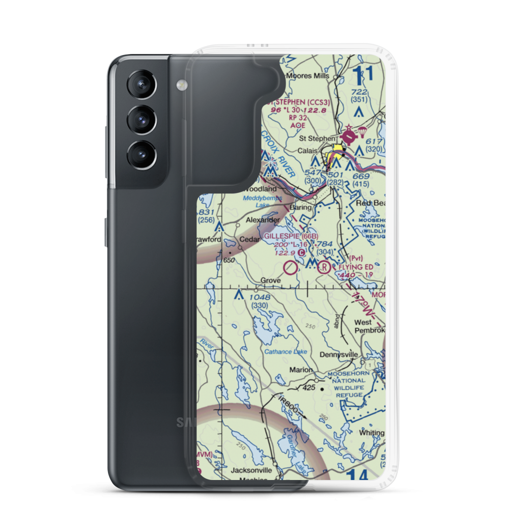 Gillespie Field (66B) VFR Sectional Samsung Case Samsung Galaxy S21 model shown