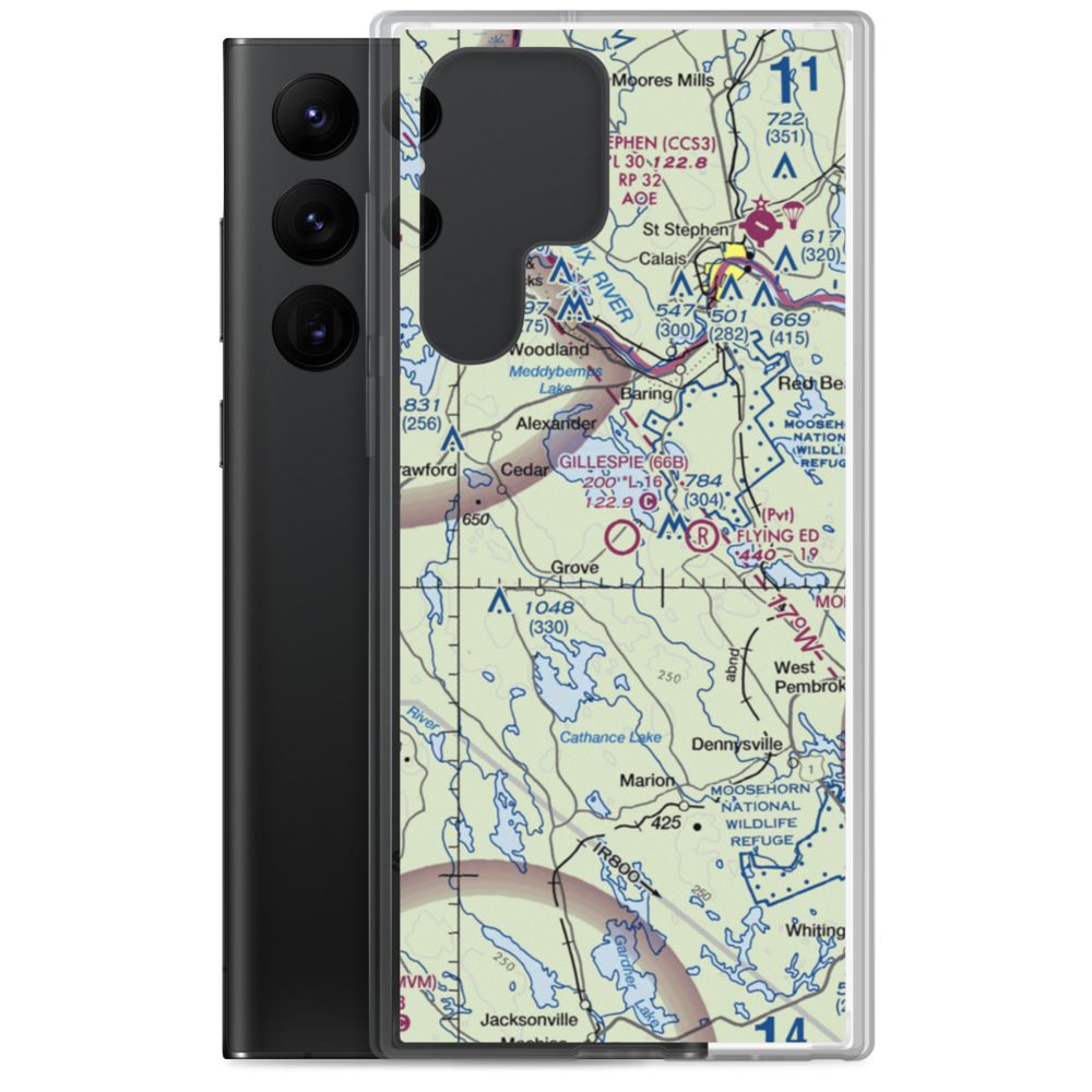 Gillespie Field (66B) VFR Sectional Samsung Case Samsung Galaxy S22 Ultra model shown