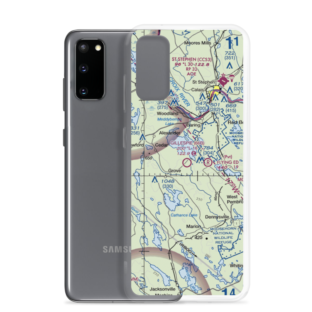 Gillespie Field (66B) VFR Sectional Samsung Case Samsung Galaxy S20 model shown