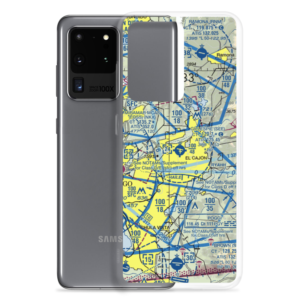 Gillespie Field (SEE) VFR Sectional Samsung Case Samsung Galaxy S20 Ultra model shown