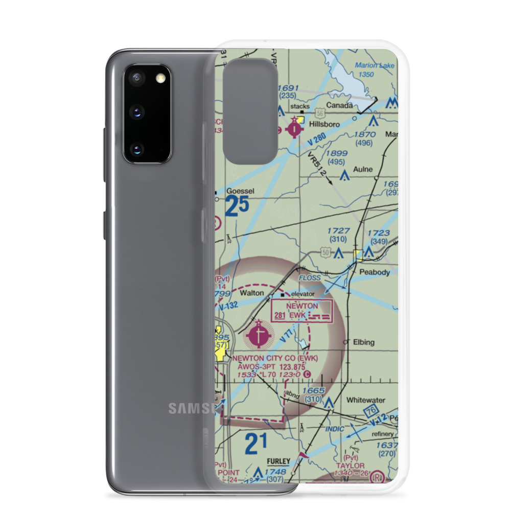 Gilley's Airport (80KS) VFR Sectional Samsung Case Samsung Galaxy S20 model shown