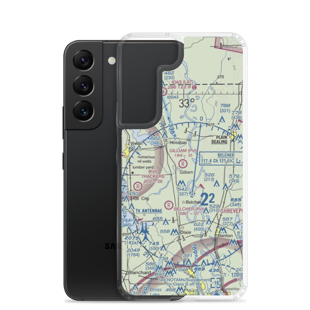 Gilliam Airport (LA54) VFR Sectional Samsung Case Samsung Galaxy S22 model shown