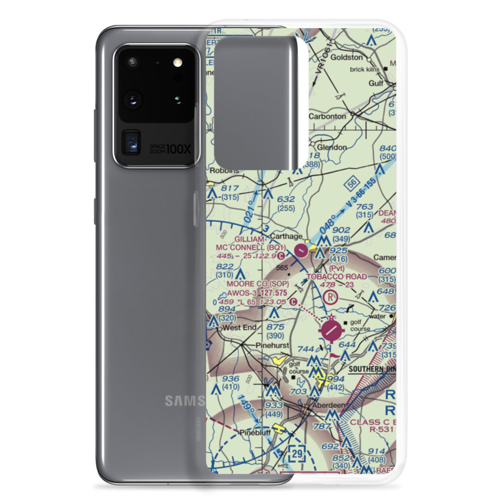 Gilliam-Mc Connell Airfield (BQ1) VFR Sectional Samsung Case Samsung Galaxy S20 Ultra model shown