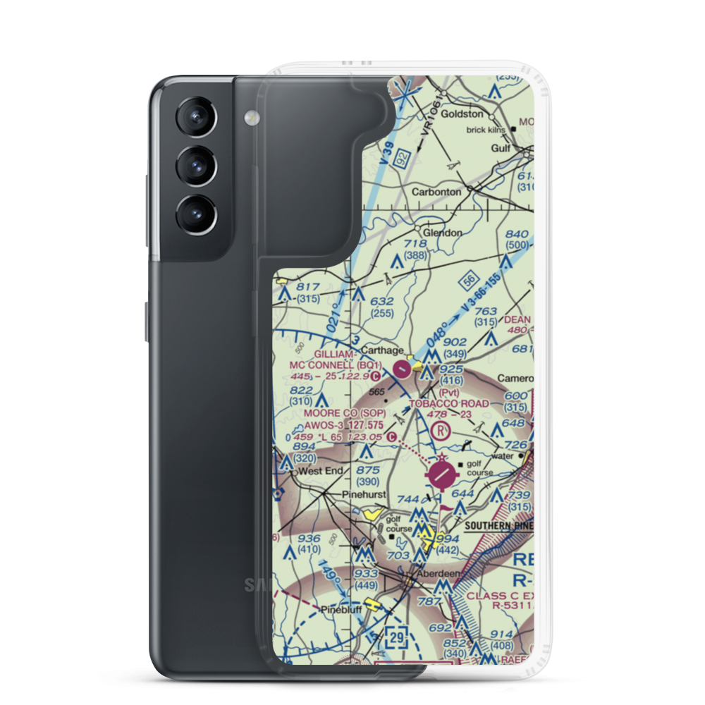 Gilliam-Mc Connell Airfield (BQ1) VFR Sectional Samsung Case Samsung Galaxy S21 model shown